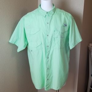 Columbia PFG Green Fishing Shirt